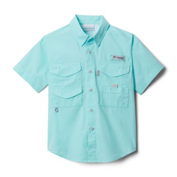 Columbia PFG Bonehead Short Sleeve, Camisa Azules Claro Para Niño | 293156-ZDQ